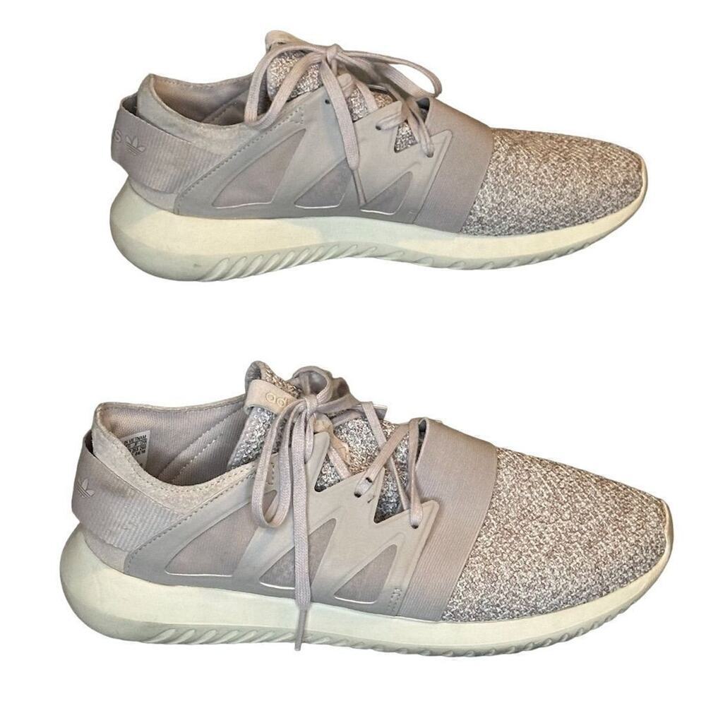 Adidas Women's Sneakers Sz 9.5 Tubular Viral Lavender Purple Knit Athletic Shoes